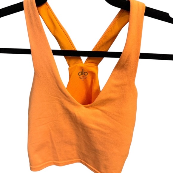 ALO Yoga Vibrant Orange Sports Bra size small - Picture 2 of 3